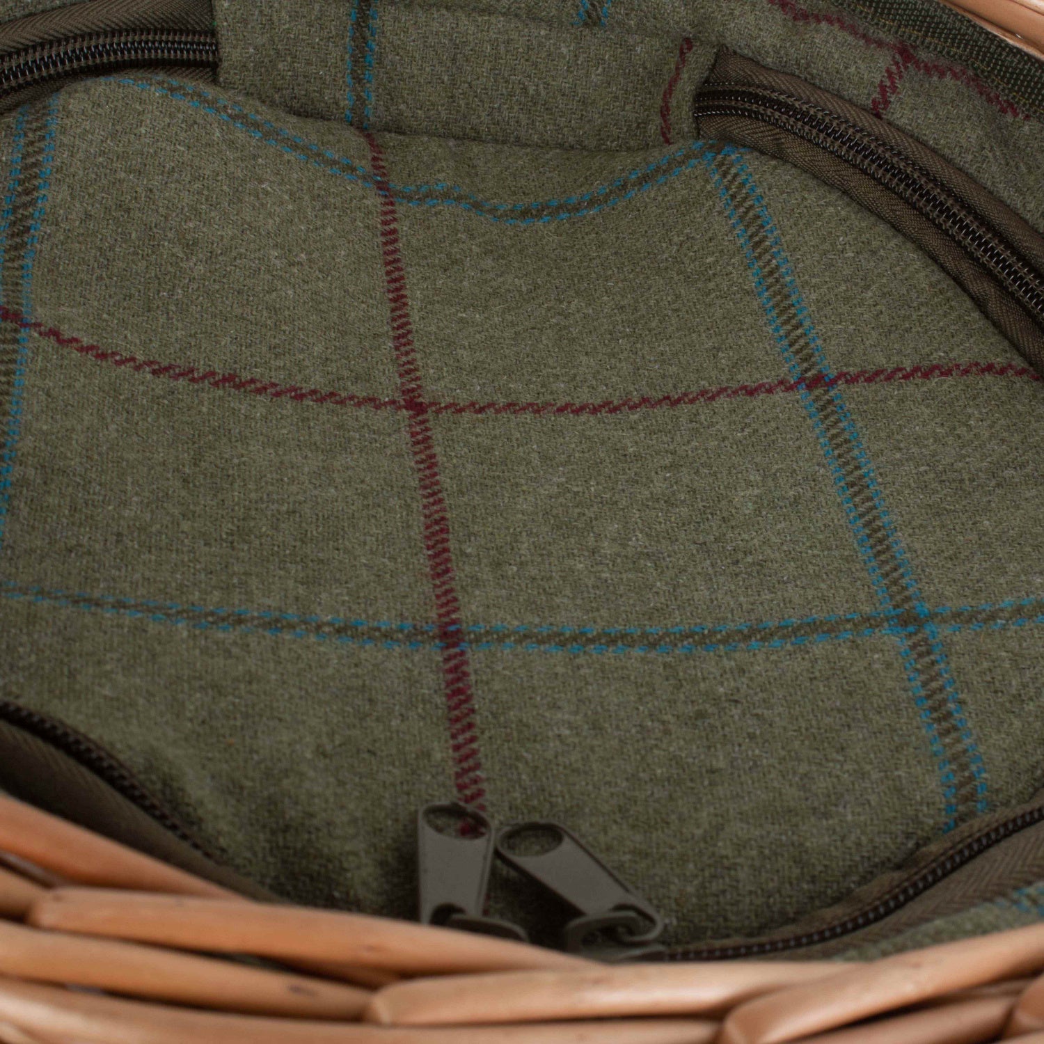 Green Tweed Chilled Garden Party Basket