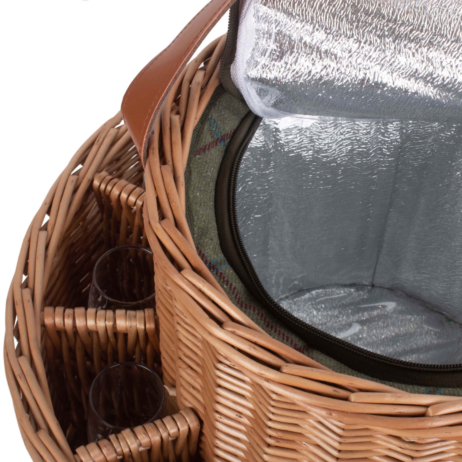 Green Tweed Chilled Garden Party Basket