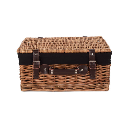16 Inch Double Steamed Willow Hamper with Black Lining