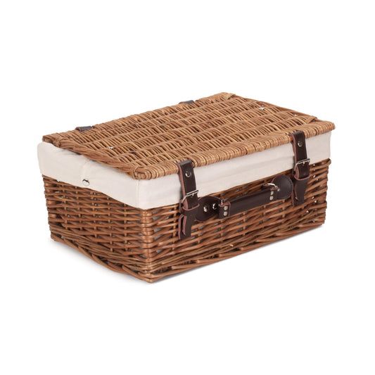16 Inch Double Steamed Hamper with White Lining