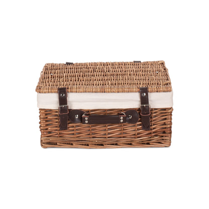 16 Inch Double Steamed Hamper with White Lining