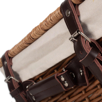 16 Inch Double Steamed Hamper with White Lining