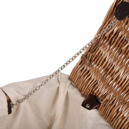 16 Inch Double Steamed Hamper with White Lining