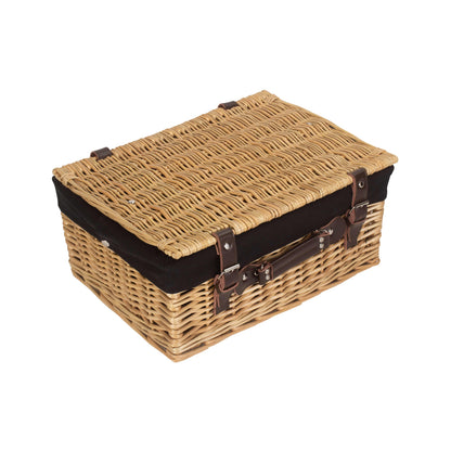 16 Inch Buff Willow Hamper with Black Lining