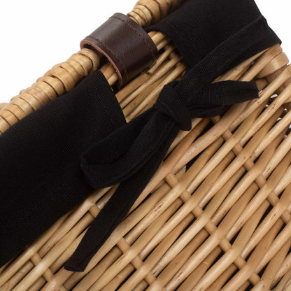 16 Inch Buff Willow Hamper with Black Lining