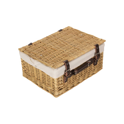 16 Inch Buff Willow Hamper with White Lining