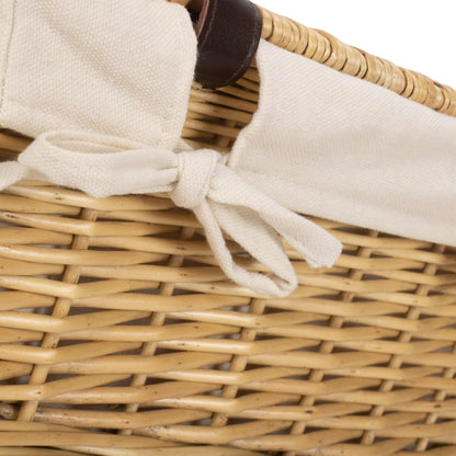 16 Inch Buff Willow Hamper with White Lining