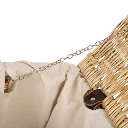 16 Inch Buff Willow Hamper with White Lining