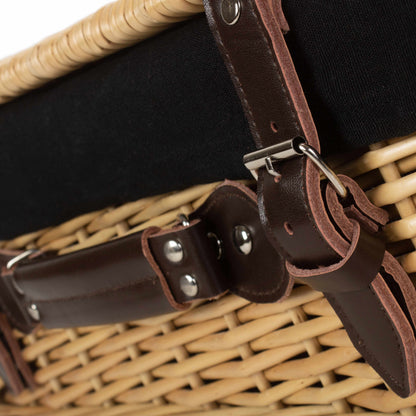 18 Inch Buff Willow Hamper Trunk with Black Lining