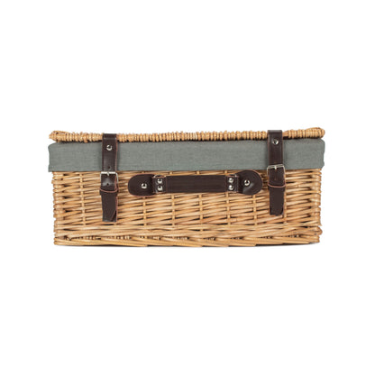 18 Inch Buff Willow Hamper Trunk with Grey Sage Lining