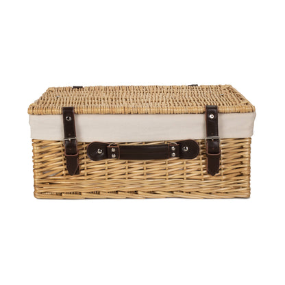 18 Inch Buff Willow Hamper Trunk with White Lining