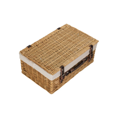 18 Inch Buff Willow Hamper Trunk with White Lining