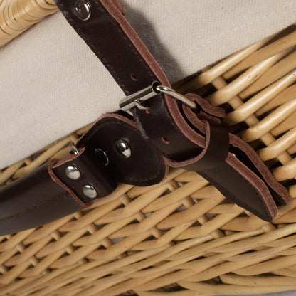 18 Inch Buff Willow Hamper Trunk with White Lining