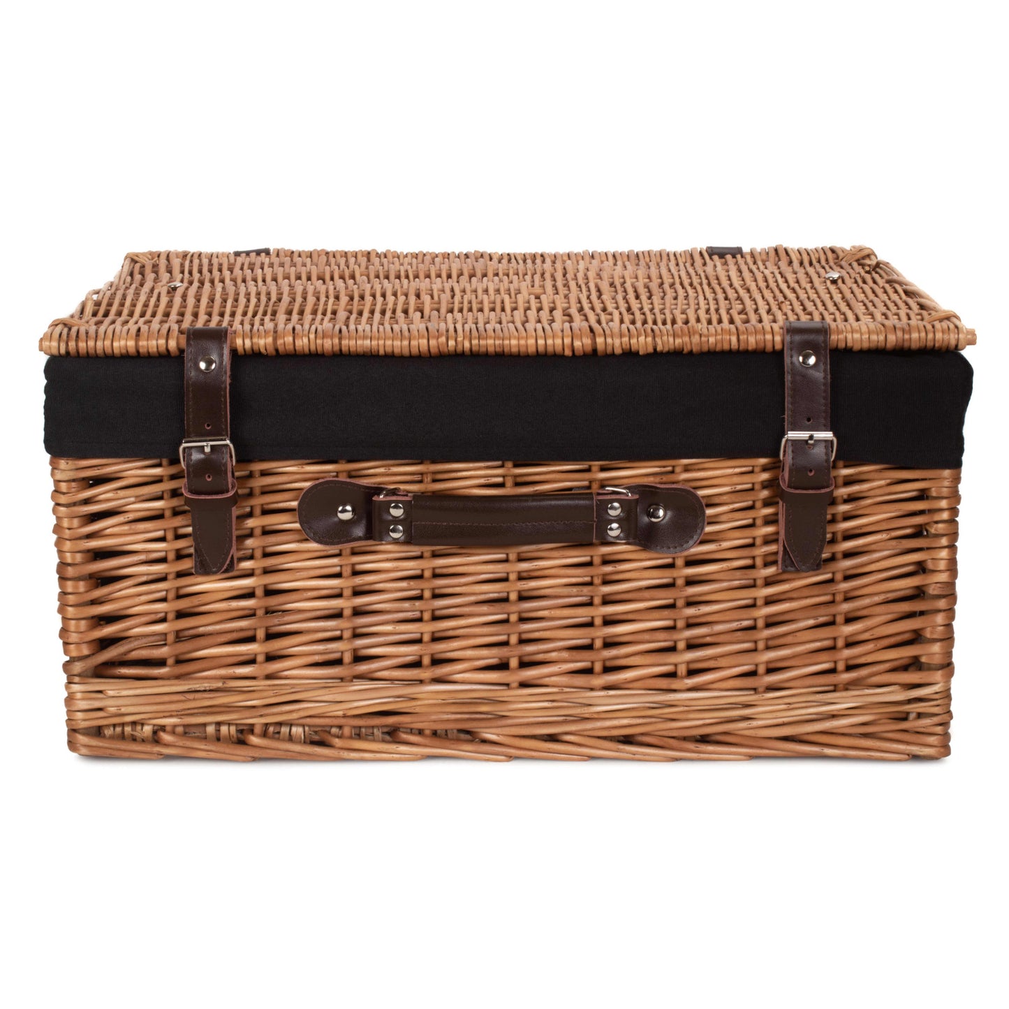 20 Inch Double Steamed WIllow Hamper Trunk with Black Lining