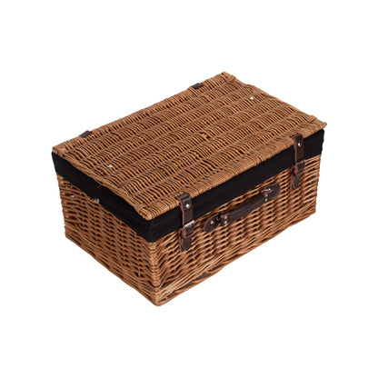 20 Inch Double Steamed WIllow Hamper Trunk with Black Lining