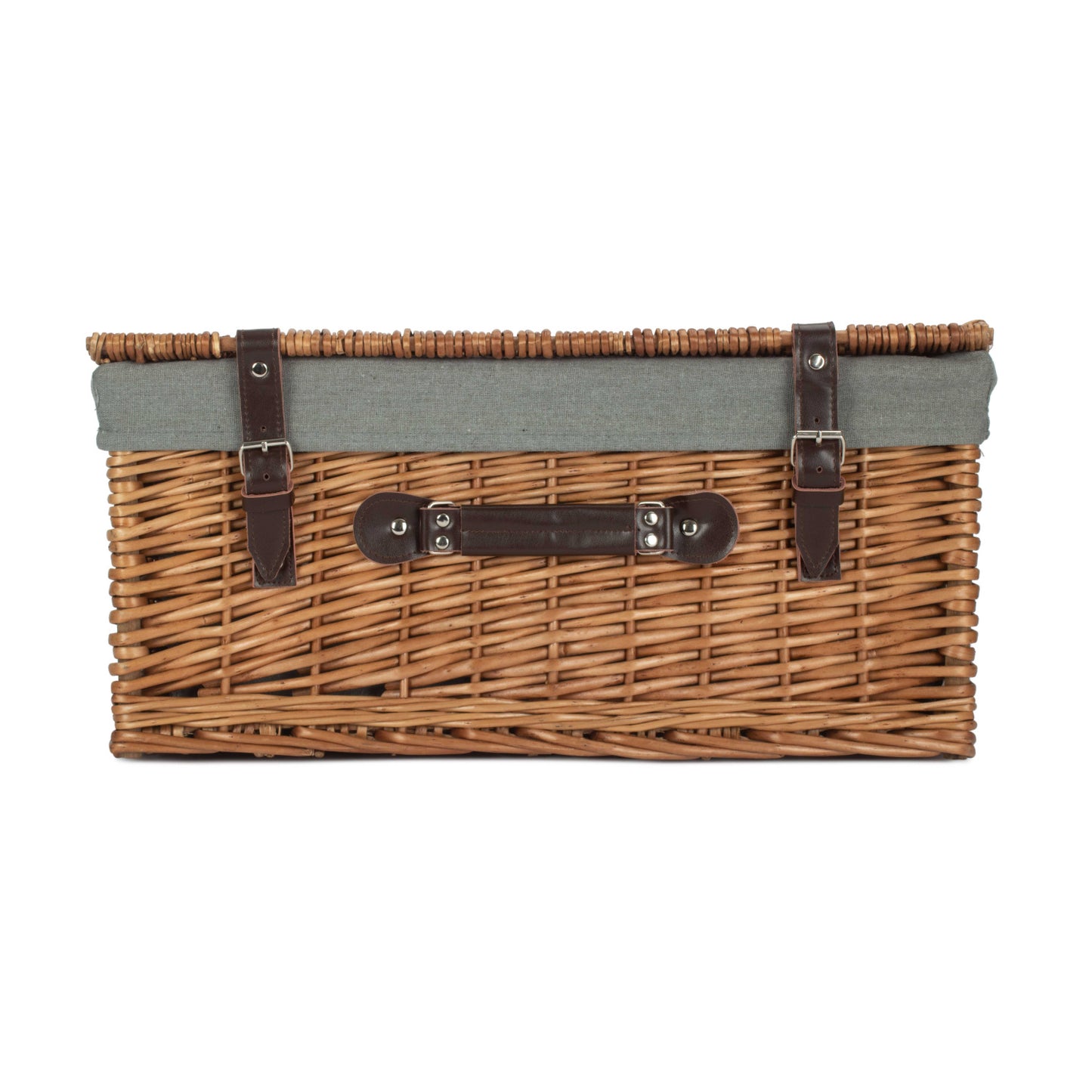20 Inch Double Steamed Hamper With Grey Sage Lining