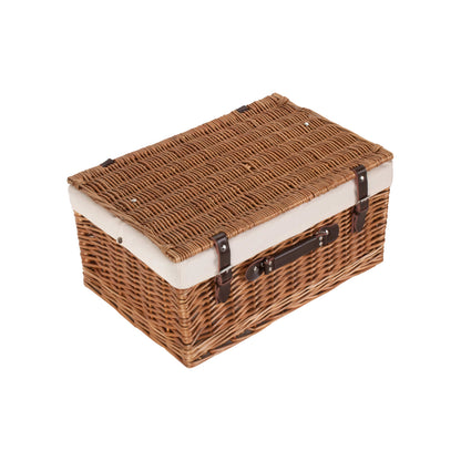 20 Inch Double Steamed Willow Hamper Trunk with White Lining
