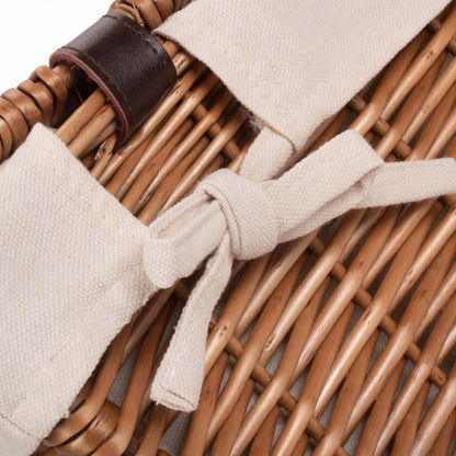 20 Inch Double Steamed Willow Hamper Trunk with White Lining