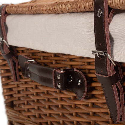 20 Inch Double Steamed Willow Hamper Trunk with White Lining