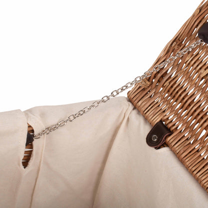 20 Inch Double Steamed Willow Hamper Trunk with White Lining