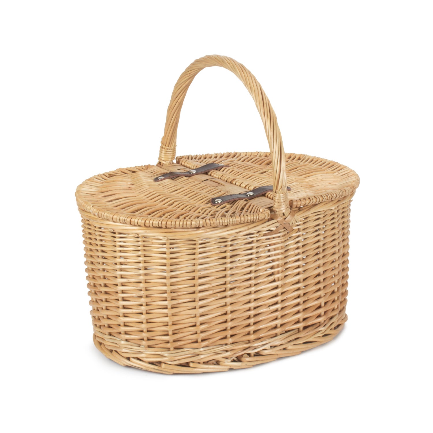Buff Willow Oval Picnic Basket