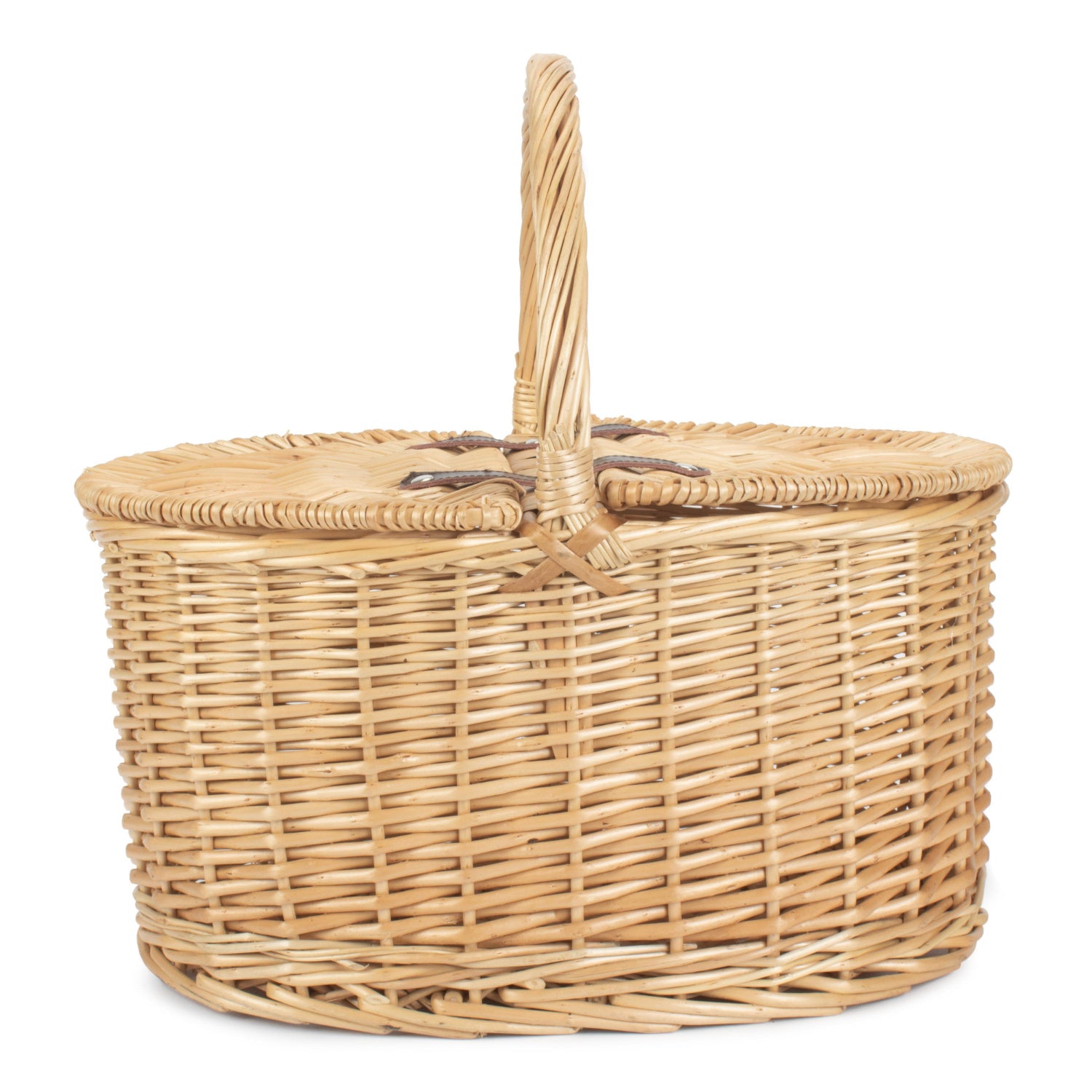 Buff Willow Oval Picnic Basket