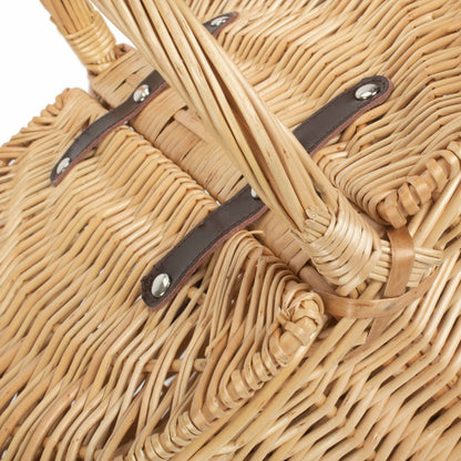 Buff Willow Oval Picnic Basket