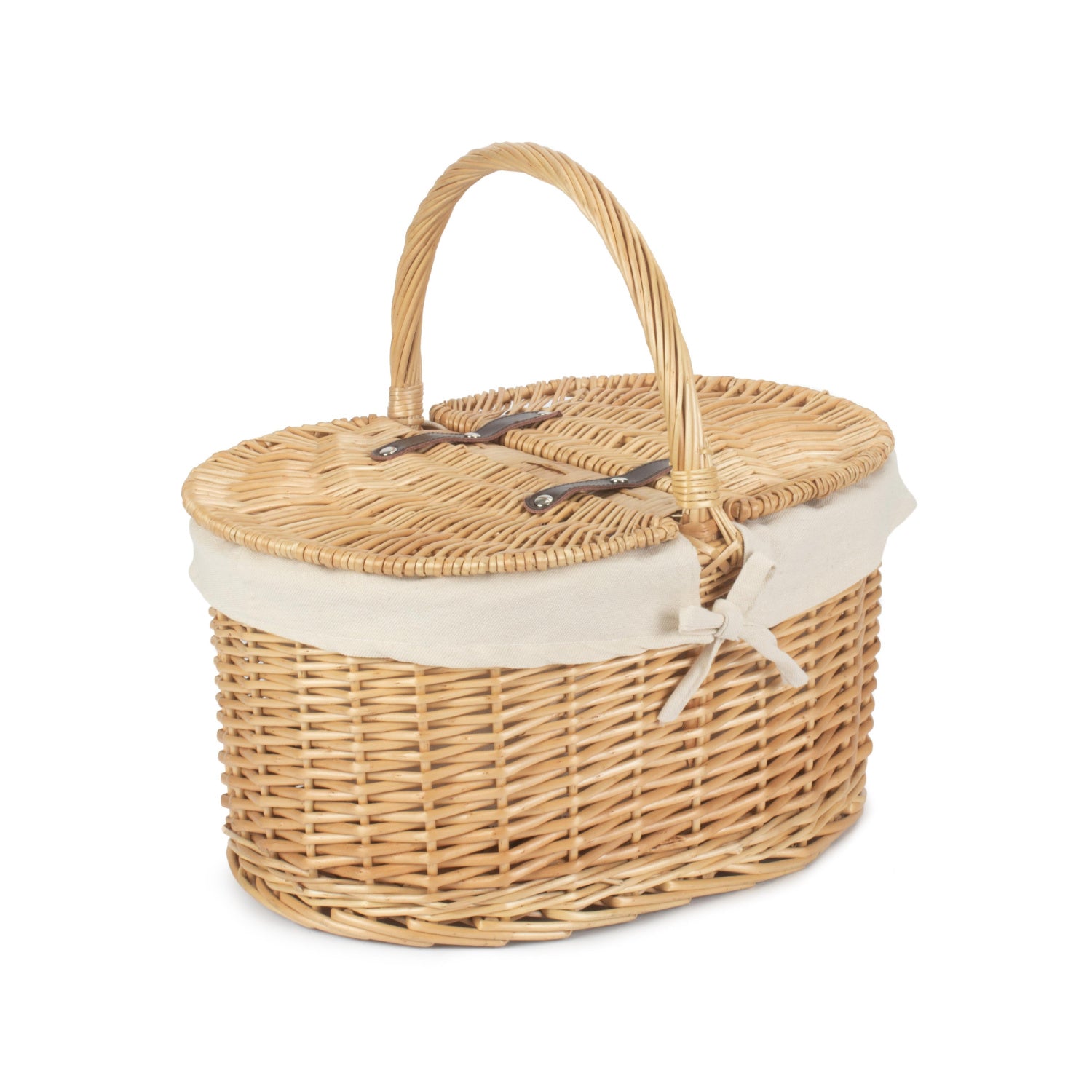 Buff Willow Oval Picnic Basket Lining