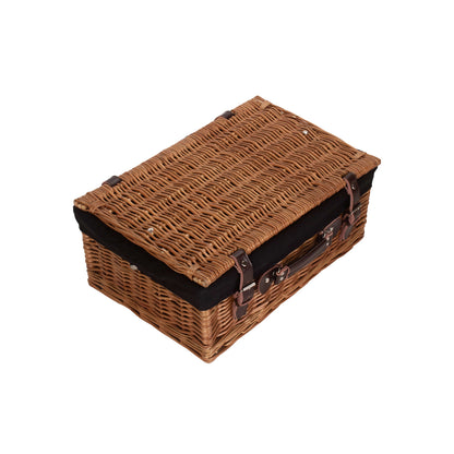 18 Inch Double Steamed Willow Hamper Trunk with Black Lining