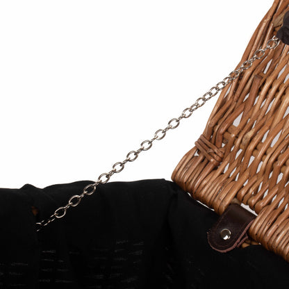 18 Inch Double Steamed Willow Hamper Trunk with Black Lining