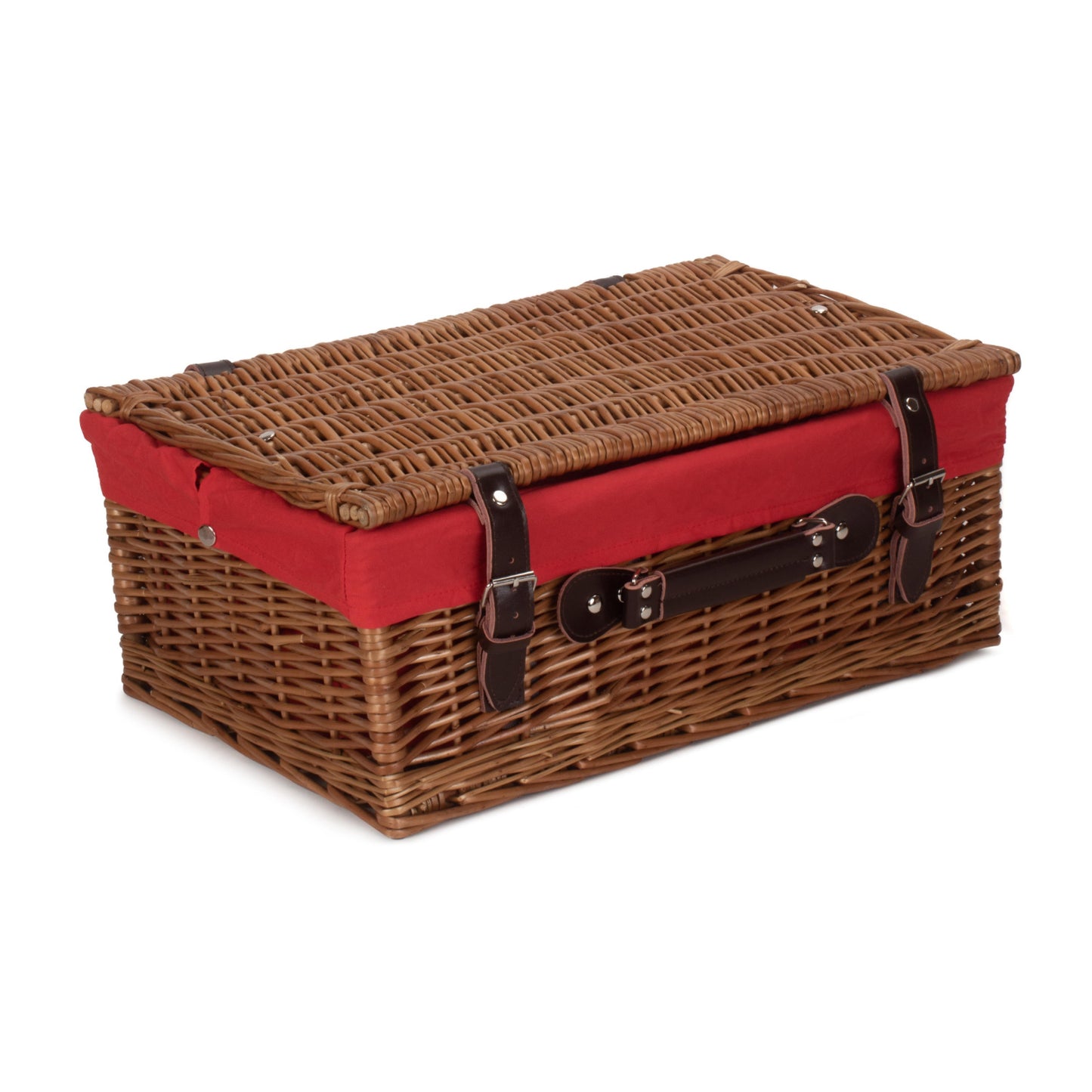 18 Inch Double Steamed Hamper With Red Lining