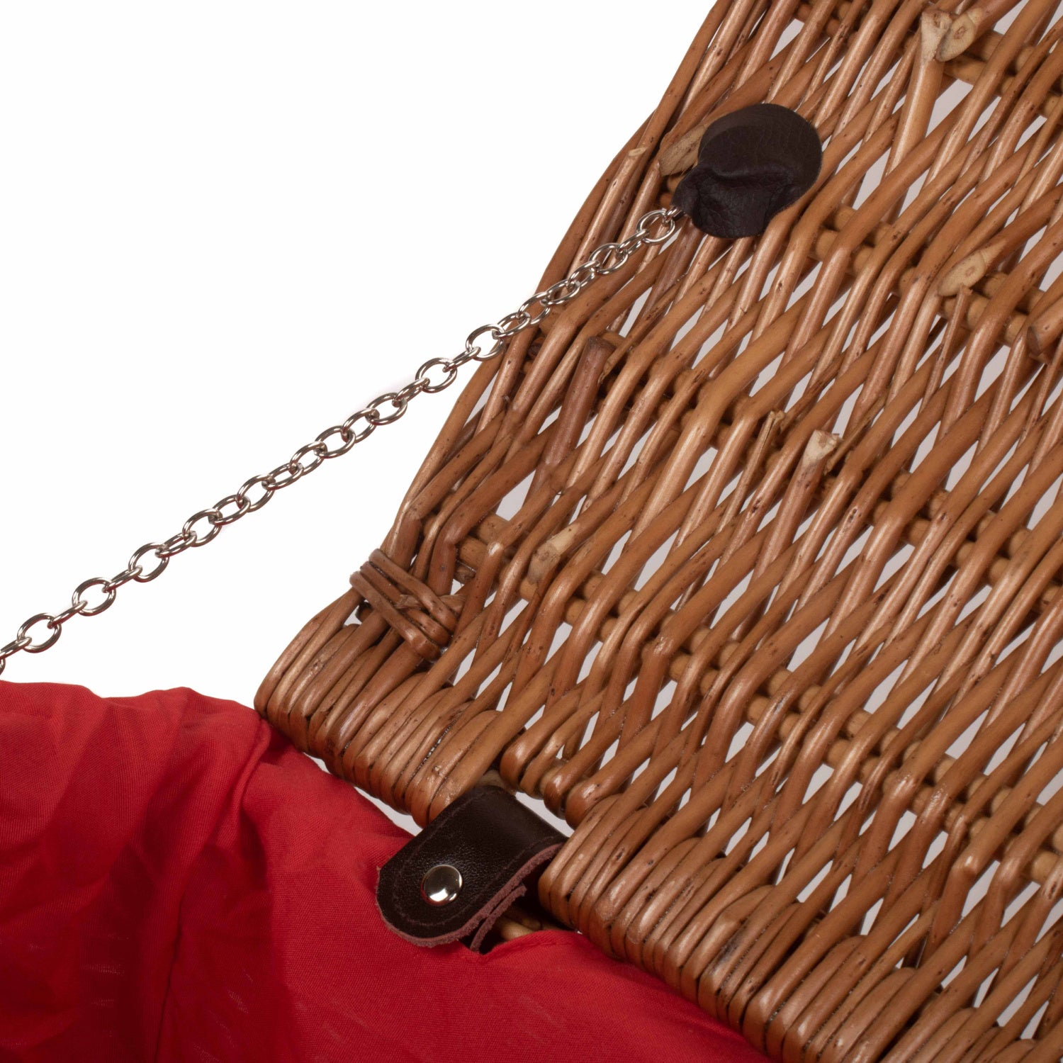 18 Inch Double Steamed Willow Hamper Trunk with Red Lining