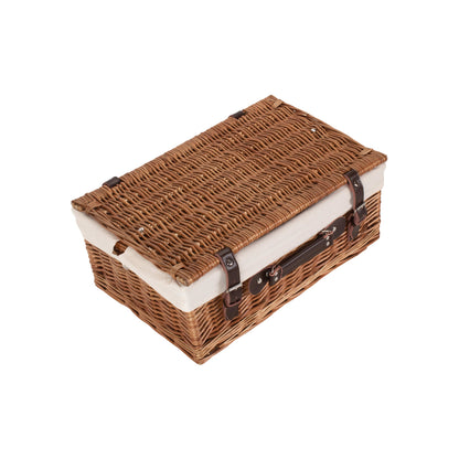 18 Inch Double Steamed Willow Hamper Trunk with White Lining