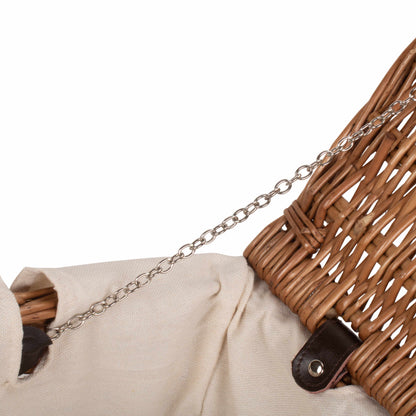 18 Inch Double Steamed Willow Hamper Trunk with White Lining