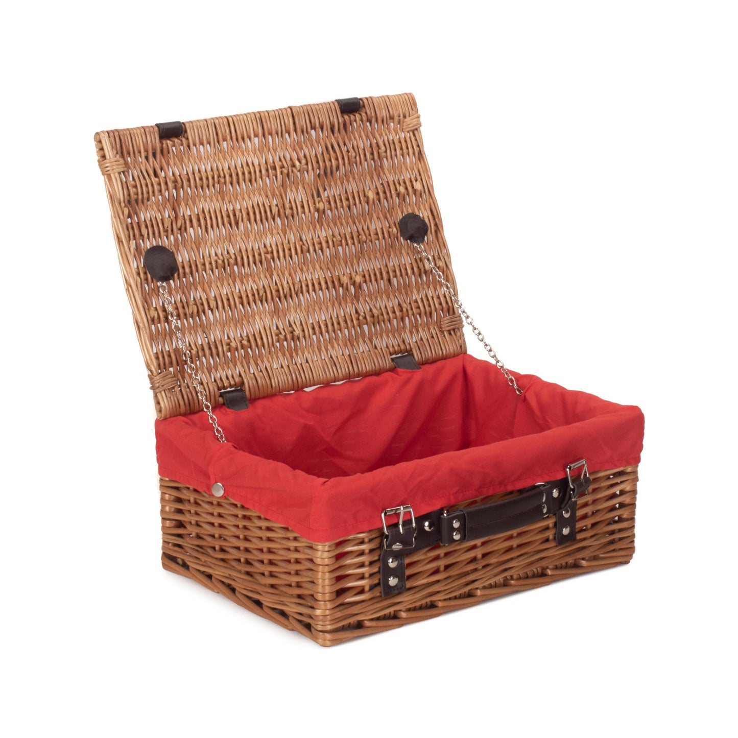 14 Inch Double Steamed Hamper With Red Lining