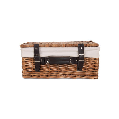 14 Inch Double Steamed Willow Hamper with White Lining