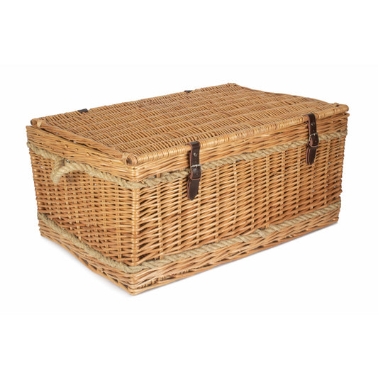 28 Inch Rope Handled Willow Hamper Trunk