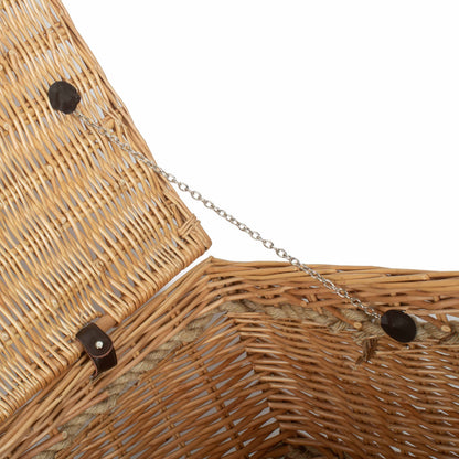28 Inch Rope Handled Willow Hamper Trunk