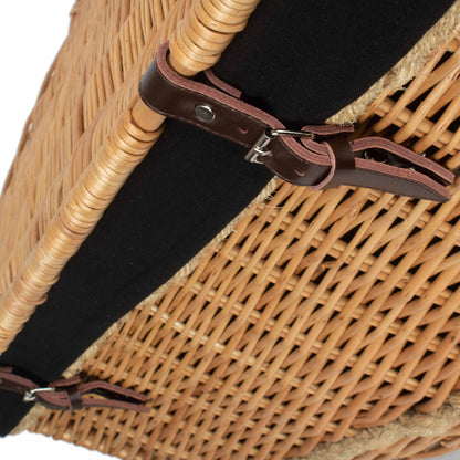 28 Inch Rope Handled Willow Hamper Trunk with Black Lining