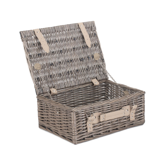 14 Inch Antique Wash Willow Hamper