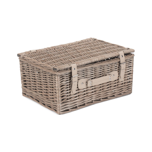 16 Inch Antique Wash Willow Hamper