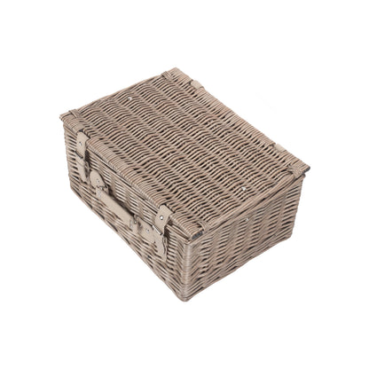 16 Inch Antique Wash Willow Hamper