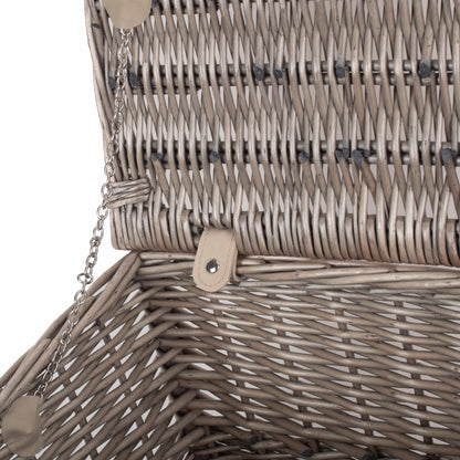 16 Inch Antique Wash Willow Hamper