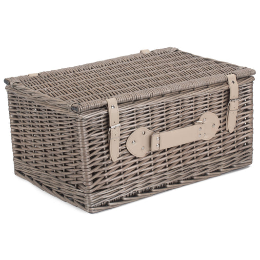20 Inch Antique Wash Willow Hamper