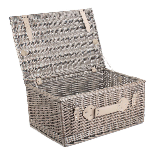 20 Inch Antique Wash Willow Hamper