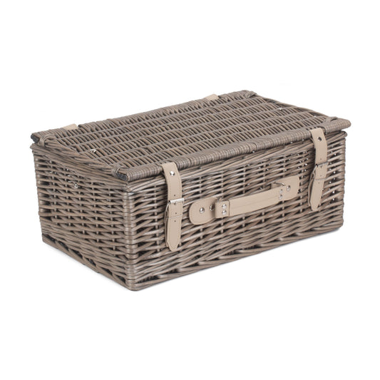 18 Inch Antique Wash Willow Hamper