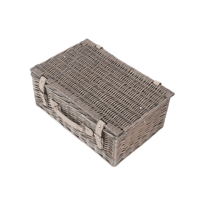 18 Inch Antique Wash Willow Hamper