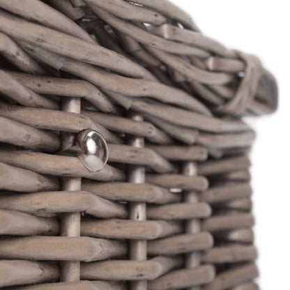 18 Inch Antique Wash Willow Hamper