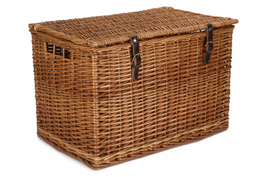 24 Inch Double Steamed Willow Chest Hamper Trunk