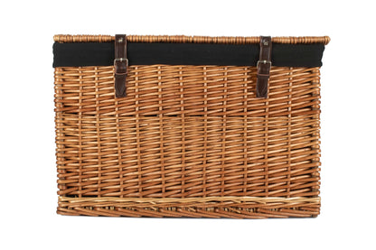 24" Double Steamed Willow Chest Hamper Trunk with Black Lining